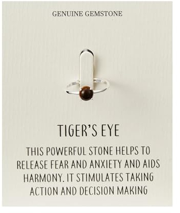 Philip Jones Tigerauge-Ring mit Zitat-Karte