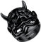 U7 Schwarz personalisiert Fingerring Japanische Dämon Prajna Maske Ring Vintage Gotik Großer Ring Samurai Statement Ring Street Style Modeschmuck für Männer(Ring Größe 67)