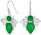 Vintage Art Deco Stil Edelstein Garten Insekt Grüner Jade Königin Hummel Ohrringe, Für Frauen .925 Sterling Silber Fischhaken