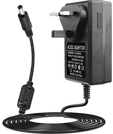 LeTaoXing 24V 2A Power Adapter, AC 100-240V to DC 24V 2A, 5.5mm x 2.5mm Barrel Connector, Compatible with LED Strip Lights, Wireless Routers, CCTV Security Cameras