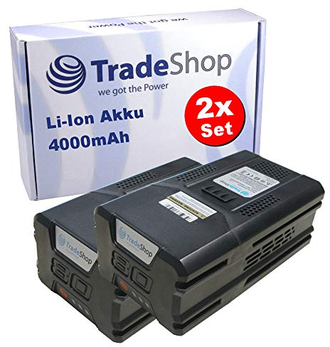 2x Li-Ion Akku 80V 4000mAh kompatibel mit Cramer 2502202 BL80L2510 MO80L00 GHT80320 PS80L00 Pro GBL80320 BL80L00 2601302 ED80L00 BPB80L00 PS80L210
