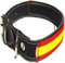 Articulos de Caza Collar Perro Cuero, Collar Perro, Collar Cuero Perro Bandera españa, Collar para Perro Negro con Bandera españa (50cm)