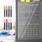 W&H Magnetic Acrylic Calendar for Fridge, 2 Pcs 16x12 Monthly & Weekly Clear Magnetic Calendar for Refrigerator, Reusable Dry Erase Magnetic Fridge Calendar Includes 8 Markers 6 Colors