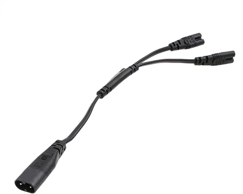 HangTon Y Splitter Verlängerungskabel IEC320 C8 auf 2X C7 Figur 8 für Laptop PS4 LED Lampe Haushaltsgeräte 12