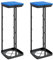 vidaXL Soportes para Bolsas de Basura 2 uds, Soportes Plegables con Tapa, Cestos para Bolsas de Basura, Accesorios de Basuras, PP Negro y Azul 120 L