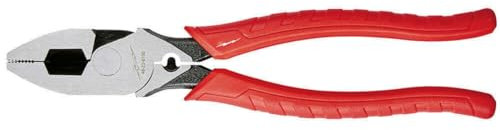 with Milwaukee Tool 48-22-6100 9 In. High-Leverage Steel Linemans Plier With Fish