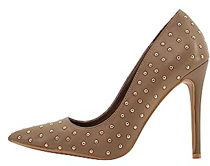 dulcey Damen Pumps mit Nieten, Kamel, 41 EU