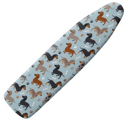 Belidome Dachshund Dog Pattern Ironing Board Hanger Covers Elasticated Iron Board Cover