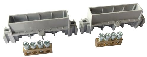 LEGRAND, Morsettiera per distributore di ambienti umidi Plexo S, offre collegamenti per 4 conduttori neutri e 4 conduttori di protezione, sezione massima di 16 mm² dei cavi, 134810