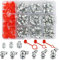 Nadinsta 100 Pezzi Set di Ingrassatori, Ingrassatori Testine M6 M8 M10 in Dritto e Angolato 45° 90°per Raccordo per Ingrassatore con Scatola per Attrezzature Meccaniche per Attrezzature Meccaniche