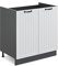 Vicco Spülenunterschrank Fame-Line, Weiß Landhaus/Anthrazit, 80 cm, AP Anthrazit
