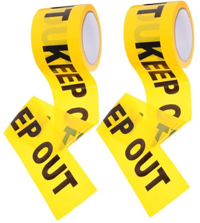 SOLUSTRE 2rollen Warnband Absperrband Nicht Klebendes Band Für Warnung Tatortband