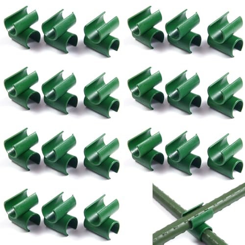 Armastuse 50 verstellbare Verbinder für Gartenpfosten, Haken Clip, selbstklebende Pflanzenhalterung, Wandhalterung für Pflanzen im Freien, ideal für kleine Pflanzen (20 mm)