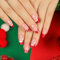 24 Stück Nägel zum Aufkleben - Weihnachtstag French Press on Nails mit Rot Hat Design - Glossy Kunstnägel Acryl Full Cover Künstliche Nägel für Nail Art (Red with Hat Design)