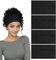 Damen Haarband 4 Stück Schwarz 15cm Breites Stirnband Yoga Fitness Rutschfestes Haarbänder Weiches Schweißabsorbierendes Elastisches Sport Stirnband für Frauen Laufen Yoga Übung
