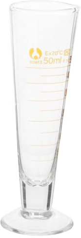 VINTORKY Messbecher Aus Glas 50 Ml Graduiert Chemiebeständig Konischer Messzylinder Mit Stabiler Basis Für Labor Und Flüssigkeitsmessung