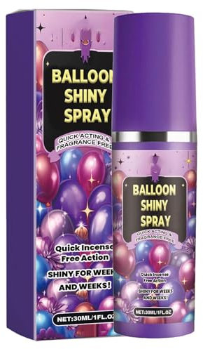 Spray gloss de globo - spray de acabado brillante, spray de globo para durar | Spray de brillo de globo para globos de látex, brillo de larga duración, esmalte de globos, estropajo
