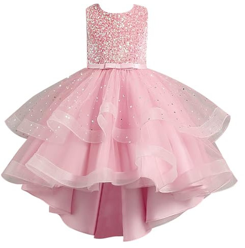 Vestito di Bimba Abito Azzurro Fucsia Bambina Costum Halloween Abiti Eleganti 10 Anni Elegante Cerimonia 8 Rosso