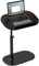 AHSBND Side Table Lifting Laptop Desk: C Shaped End Tables Adjustable Height 360° Swivel Tabletop That Slide Under Bedside Nursing for Coffee Couch Sofa Bathtub (Lift + Flip Black)