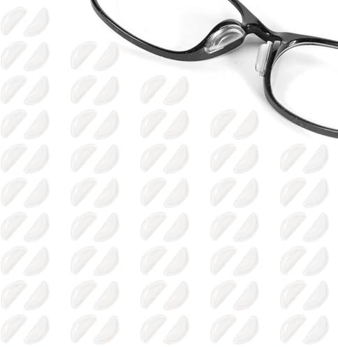 KEYRI 40 Paires Anti-glisse Lunettes Patch Nez pour Empêcher Lunettes de Glisser Vers le Bas Durable Coussinet Lunette Nez en Silicone Antidérapant pour Lunette de Soleil (40 Paires Transparentes)