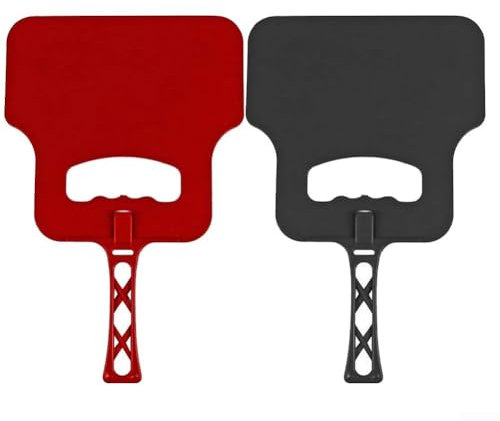 Niceminiwall 2pcs Manual Grill BBQ Hand Fan, Heat Resistant BBQ Hand Fan, Reusable Barbecue Portable BBQ Blower Handheld Fan for Outdoor Camping, Picnic, Cooking