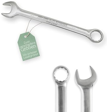 ABENTEUERNAH Werkzeug personalisiert, Schraubenschlüssel Set für Männer | Maulschlüssel und Multifunktionswerkzeug mit Gravur, handgemachtes Geschenk zum Vatertag für Papa oder Opa, Handwerker