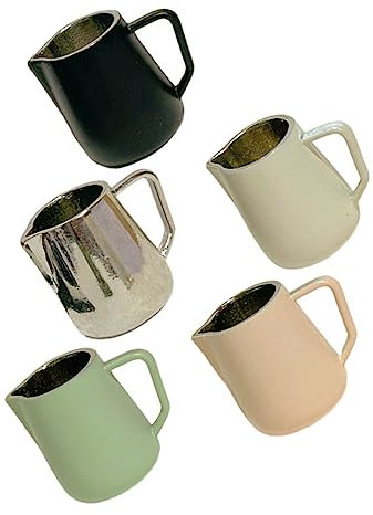 Abaodam 5pezzi Tazze Da Caffè in Miniatura Piccole Tazze Per Schiumare Latte Mini Brocche Per Preparare Caffè Da Usare in Casa Oggetti in Miniatura Per Decorazione