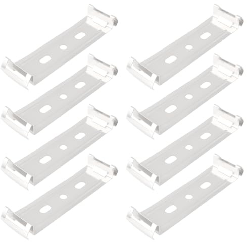 LT Easiyl Lot de 8pcs Clips de Fixation pour Tubes Lumineux à LED 74x20x9mm Pour Luminaire Tubulaire