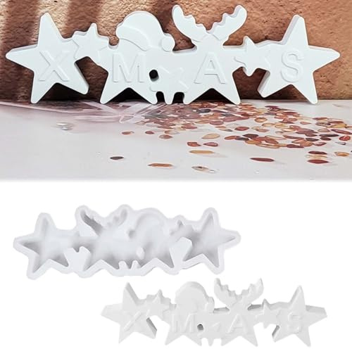 Silikonformen Gießformen Stern WISIRENT, Weihnachten Sterne Silikonform Stern Kerzenständer Silikonform, Silikonformen Gießformen Kerzenformen für Weihnachten, Ostern