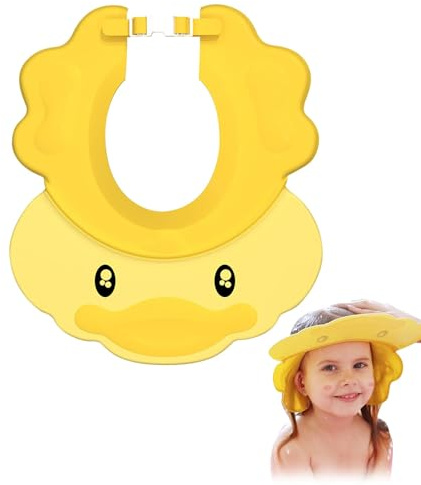 Briocht Baby Shower Cap for Kids Adjustable Waterproof Shampoo Cap with Ear Protection Toddler Hair Washing Shield Kids Shower Cap Bath Visor for Babies and Children