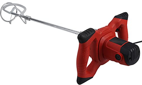 Akozon Batidora Eléctrica Roja Akozon de 1500 W con Control de 6 Velocidades para Mezclar sin Esfuerzo Mortero, Cemento, Pintura y Lechada