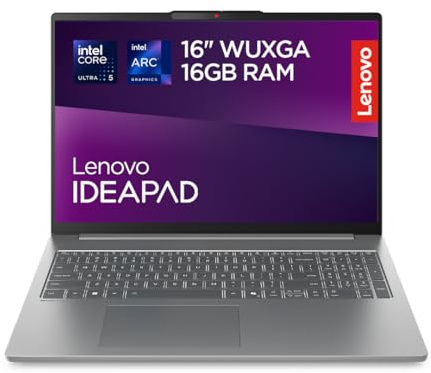 Lenovo IdeaPad Slim 5i Notebook 16 Intel Core Ultra 5 135H, 16GB RAM DDR5, 512GB SSD, IPS, Tastiera retroilluminata e chassis in alluminio, Laptop per Lavoro, Studio - Caricatore non incluso