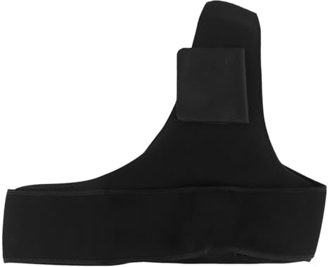 Huba Soporte para paraguas manos libres, correa de hombro, soporte de neopreno portátil, soporte para lluvia, sol, protección UV, plegable, paraguas negro