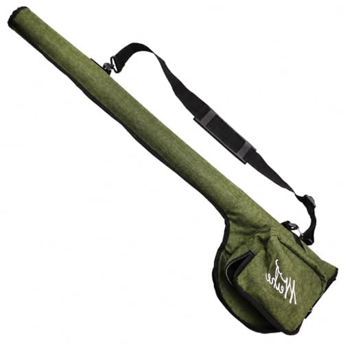 FashionCha Multifunktionale Rutenhülle, Leinwand Angelrute Tasche | Tragbare Rutentasche, Faltbare Angelkoffer für Outdoor Angeln Naturfreunde, Multifunktionale Rutenhülle