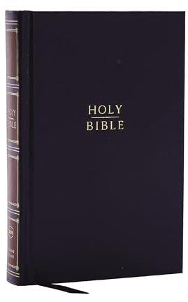 NKJV, Compact Center-Column Reference Bible, Hardcover, Red Letter, Comfort Print: New King James Version, Black, Hardcover, Compact Center-Column Reference, Red Letter, Comfort Print