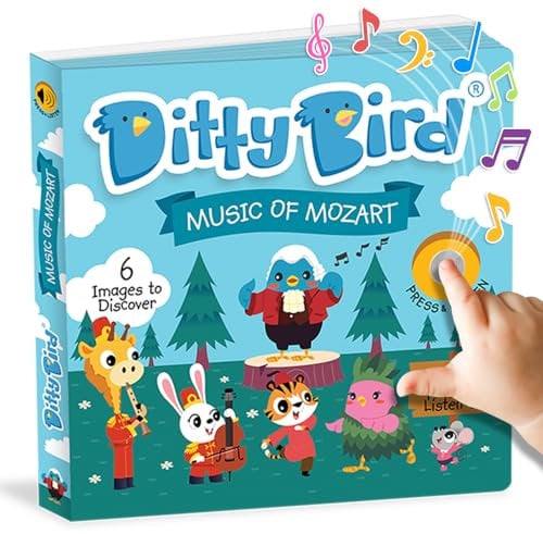 Découvrez Les Livres musicaux Ditty Bird pour Tout-Petits: Musique Classique, Mozart. Jouets interactifs et sonores, adaptés aux Enfants de 1 à 3 Ans.