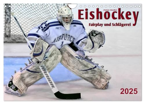 Eishockey - Fairplay und Schlägerei (Wandkalender 2025 DIN A4 quer), CALVENDO Monatskalender