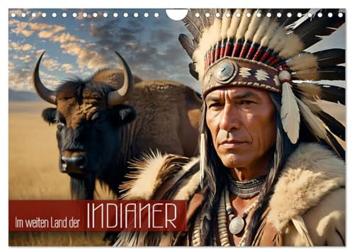 Im weiten Land der Indianer (Wandkalender 2025 DIN A4 quer), CALVENDO Monatskalender: Atmosphärische Bilder vergangener Zeiten aus dem Leben der amerikanischen Ureinwohner (CALVENDO Menschen)