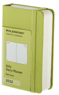 Tageskalender 2012, 6,5x10,5 cm, harter Einband, limettengrün (Moleskine Legendary Notebooks (Calendars)) (Moleskine Diaries)