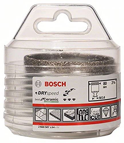 Bosch Professional 1x Fresa Diamantata Best for Ceramic Dry Speed, Foratura a Secco della Ceramica Dura, Ø 80 x 35 mm, Accessorio Smerigliatrice Angolare
