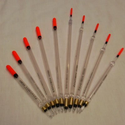 NGT 24HB 10 Assorted Pre-Plugged Straight Line Fishing Floats with Gift - Clear