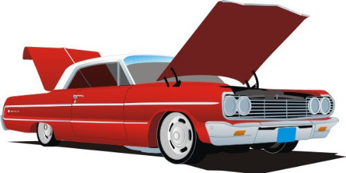 PEMA INDIGOS UG - Wandtattoo Wandsticker Wandaufkleber Aufkleber bunt ME352 Oldtimer 20 x 10 cm
