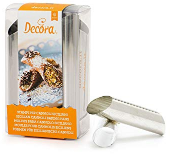 Decora 0060212 Cannoli Sizilianischer Metall 12x2 cm Paket-6