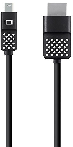 Belkin Mini Display Port to HDMI Cable, 12 ft (3.6 m), 4K (Compatible for Macbook Air, Macbook Pro and Other Mini-DP Enabled Devices), Black