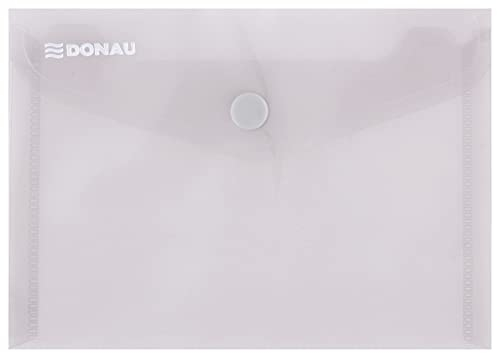 DONAU Umschlagmappe Schnappverschluss PP A6 180 Mikron Rauchig / / Typ-Umschlag/Art-Mit Schnappsperre/Index-N.a. / Material-Pp/Farbe-Rauchig/Format-A6 / Dicke [mm]-180µm