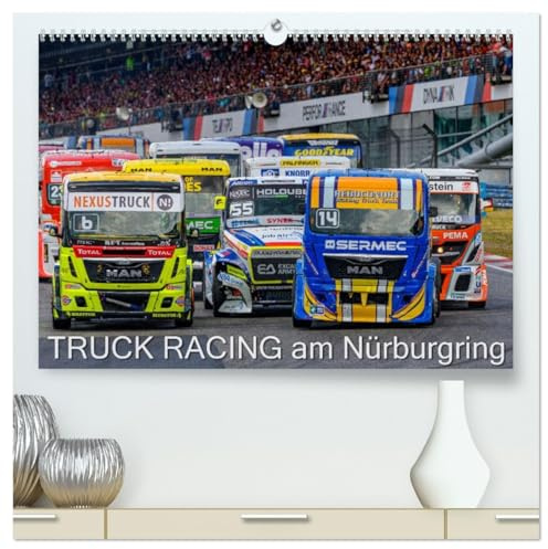 Truck Racing am Nürburgring (hochwertiger Premium Wandkalender 2026 DIN A2 quer), Kunstdruck in Hochglanz: Spektakuläre Rennszenen der PS-Giganten auf dem Nürburgring (CALVENDO Sport)