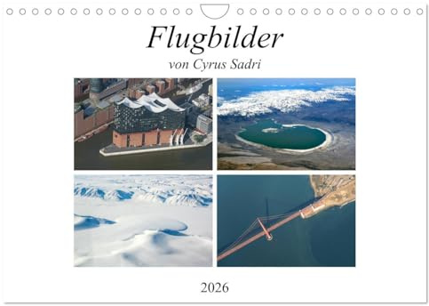 Flugbilder 2026 (Wandkalender 2026 DIN A4 quer), CALVENDO Monatskalender: Motive aus dem Cockpit eines Airliners (CALVENDO Orte)