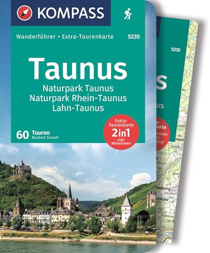 KOMPASS Wanderführer Taunus, Naturpark Taunus, Naturpark Rhein-Taunus, Lahn-Taunus, 60 Touren mit Extra-Tourenkarte: GPS-Daten zum Download