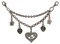 Alpenflüstern Damen Dirndl-Charivari Strassherz Altsilber-Farben DCH00600095