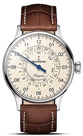 MeisterSinger Pangea Nova 40 mm Uhr – Krokodilmuster